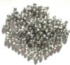 200 4mm Labrador Silver Half Coated Round Glass Beads